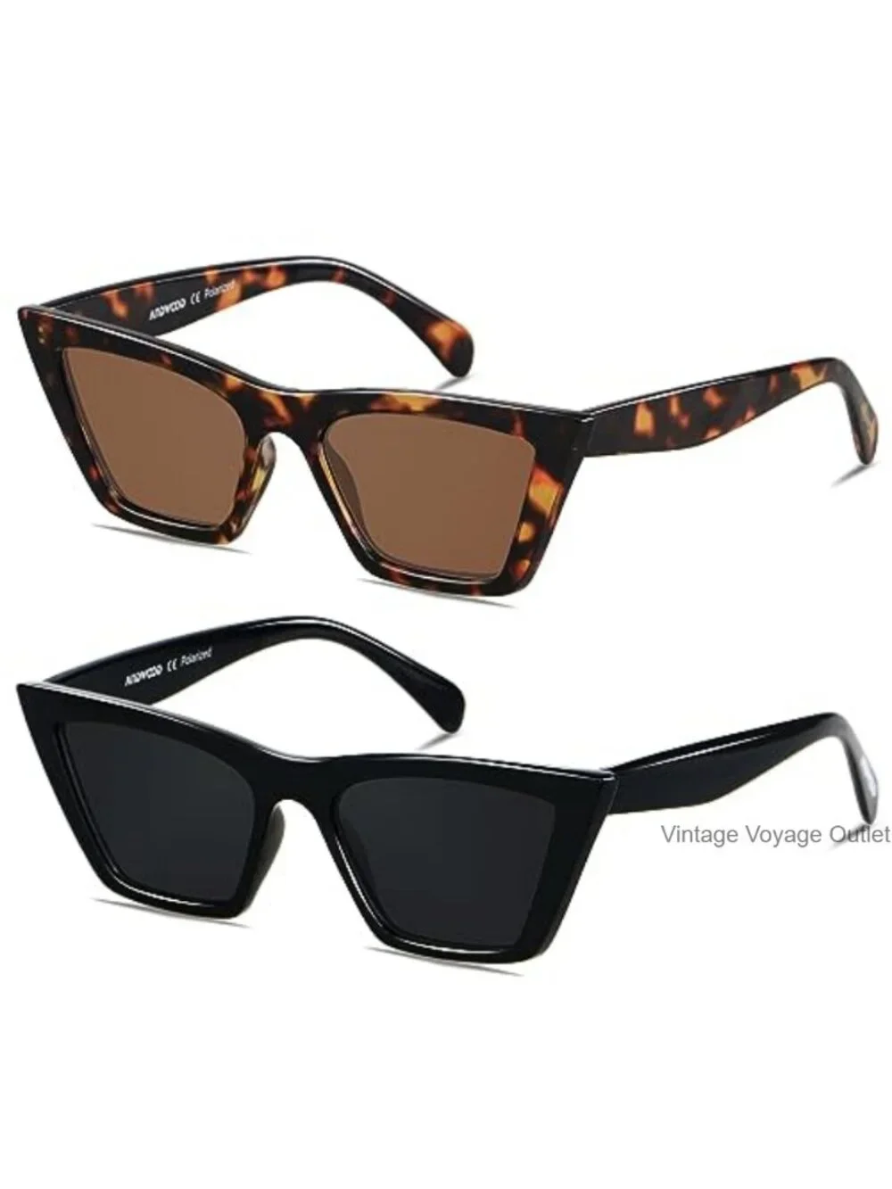 Cat Eye Sunglasses Women UV400 Protection Plastic Frames Vintage Trendy Shades